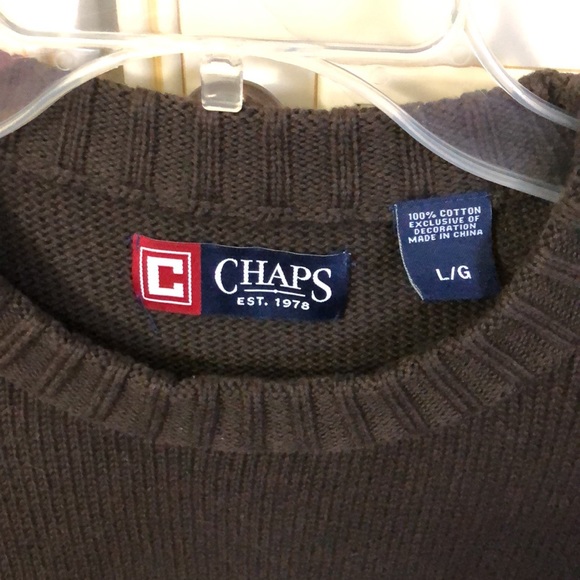 Men’s Chaps Sweater and pair of GOLDTOE Socks - Picture 3 of 8